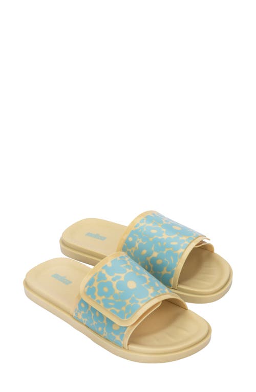 Melissa Groovy Slide Sandal In Yellow/blue