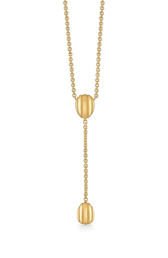 Pamela Zamore Eos Lariat Y-necklace In Gold