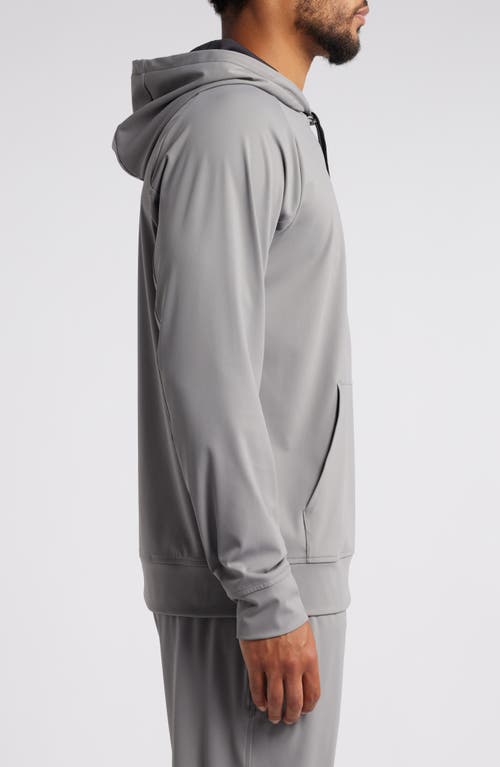 Shop Zella Stride Performance Hoodie In Grey December