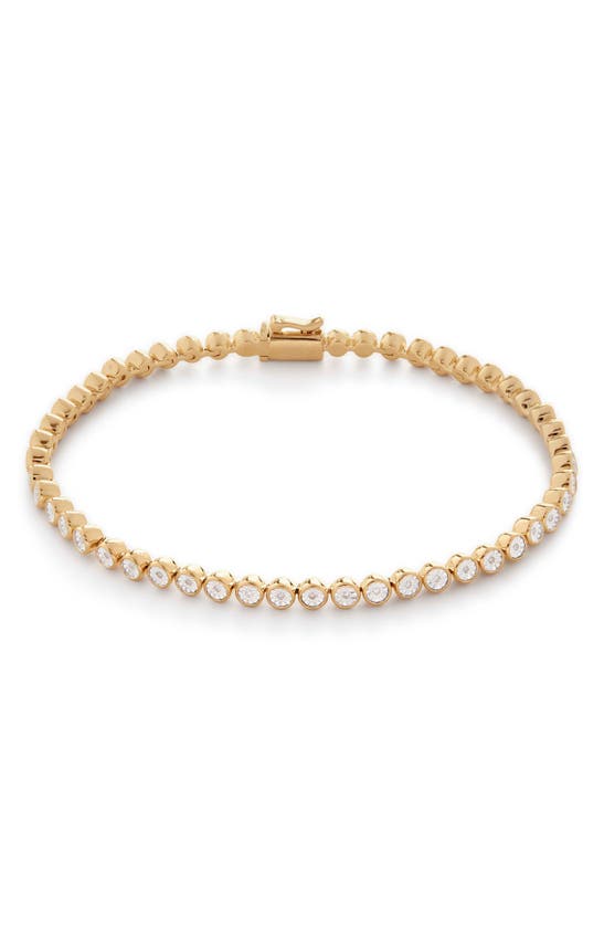 Monica Vinader Diamond Essential Tennis Bracelet In 18ct Gold Vermeil On Sterling