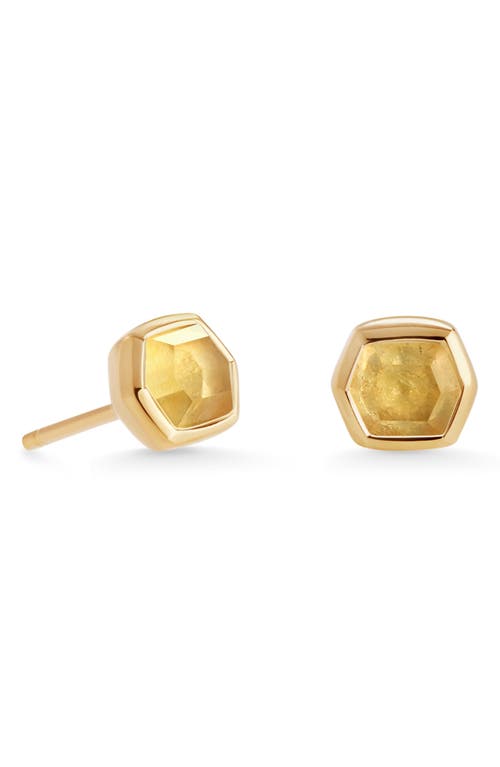 Kendra Scott Davie Stud Earrings in Light Citrine at Nordstrom