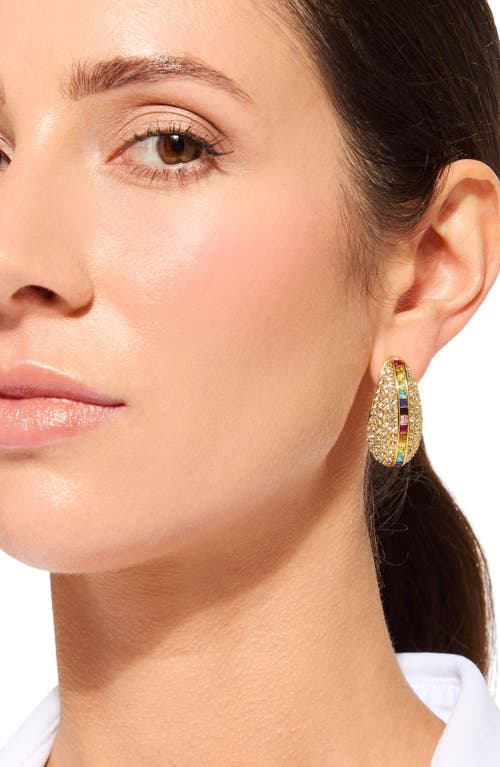 KURT GEIGER KURT GEIGER LONDON CRYSTAL PAVÉ DOME DROP EARRINGS 