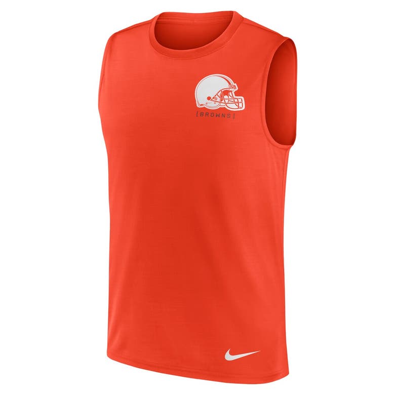 Shop Nike Orange Cleveland Browns Muscle Tank Top
