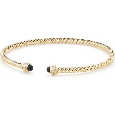 David Yurman Cable Spira Bracelet In 18K Gold With Diamonds, m