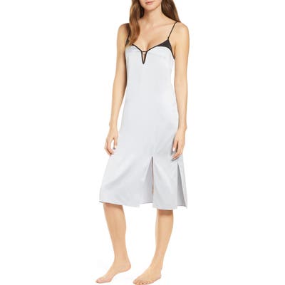Kiki De Montparnasse Midi Silk Nightgown, Blue