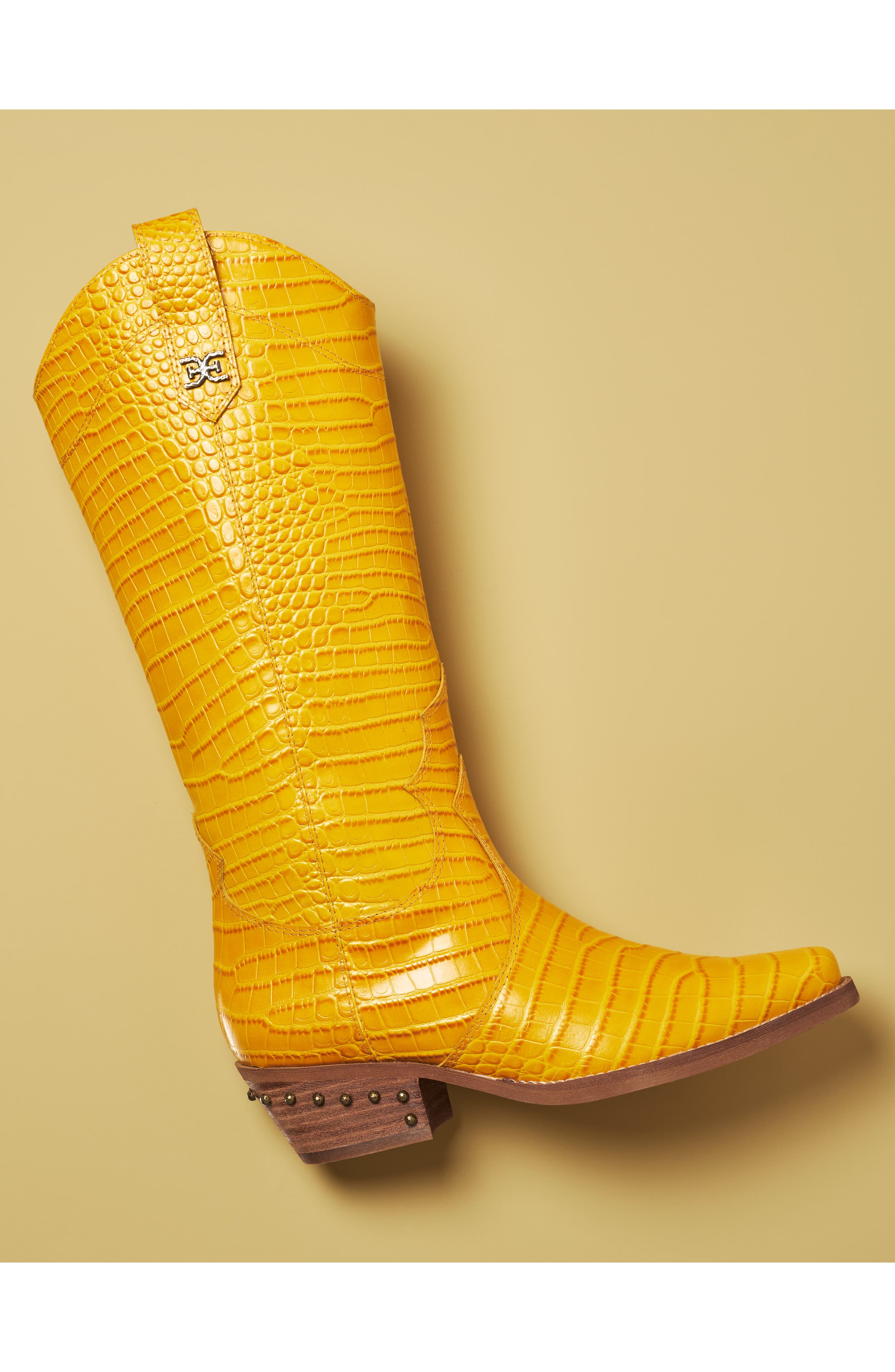 sam edelman croc embossed boots