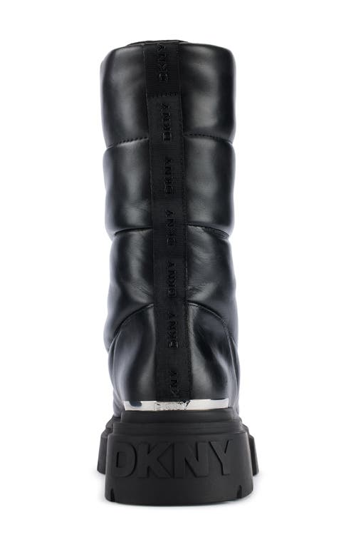 Shop Dkny Fiza Lug Sole Bootie In Black - Black