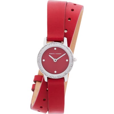 Rebecca Minkoff Major Double Wrap Leather Strap Watch, 22Mm