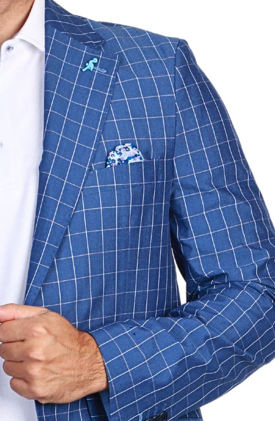 Tailorbyrd Mini Windowpane Sport Coat In Navy