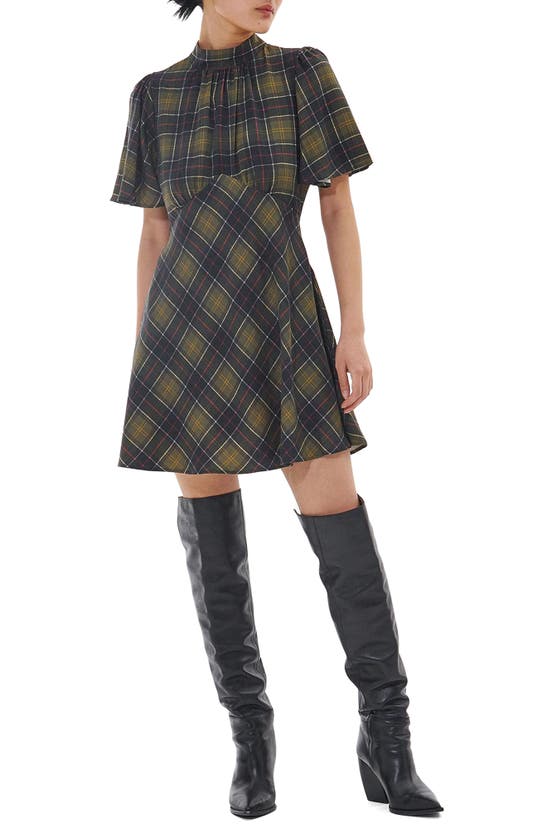 Barbour Orton Plaid Dress In Gray