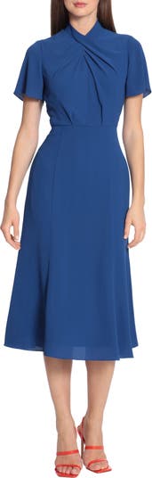 Maggy London Short Sleeve Fit & Flare Midi Dress | Nordstrom