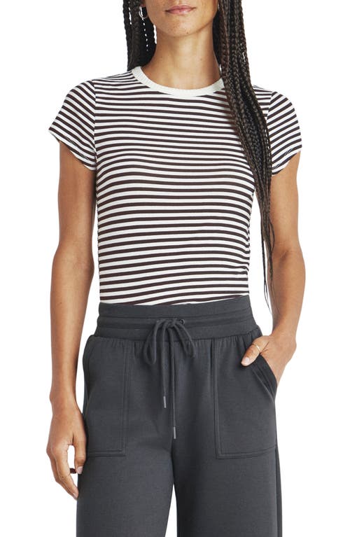 Splendid Candice Stripe Linen Blend T-Shirt in Lead Stripe at Nordstrom, Size X-Small