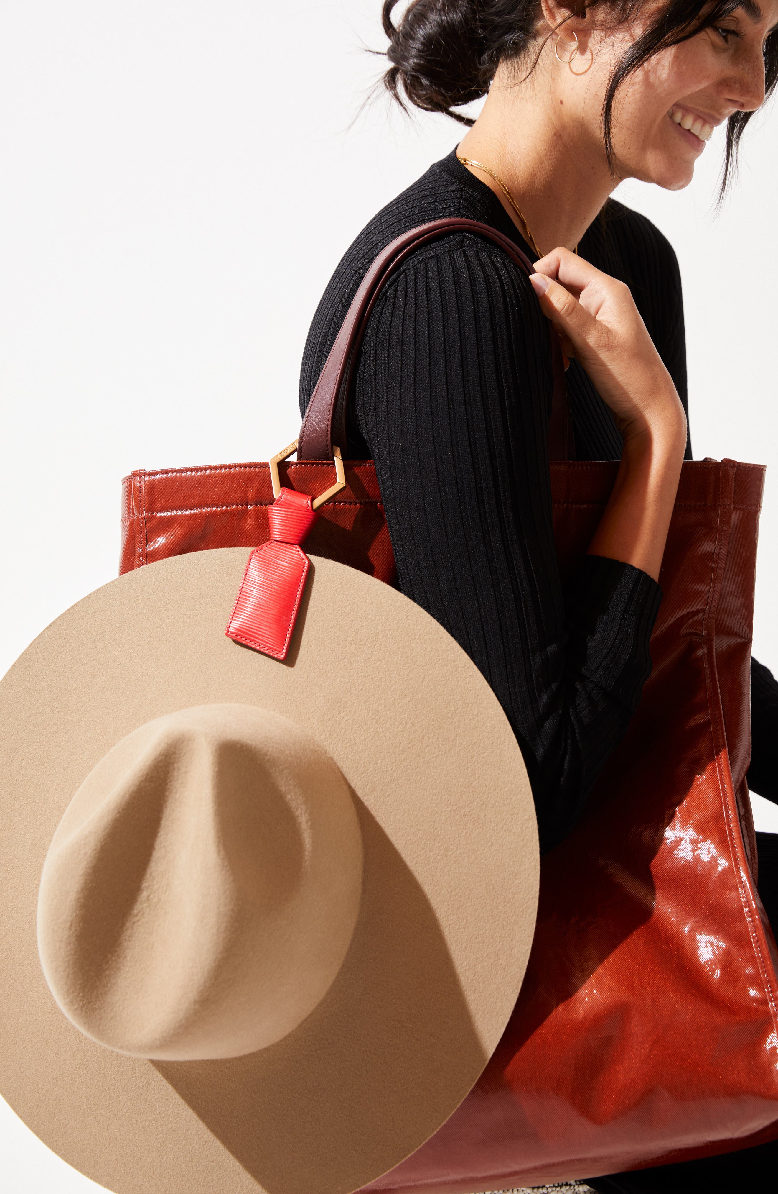 Lindsay Albanese TOPTOTE Leather Hat Holder Nordstrom