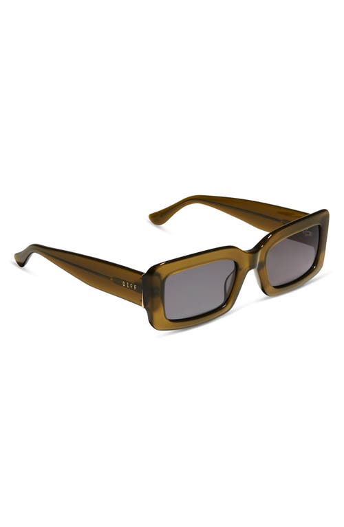 Shop Diff Indy 51mm Rectangular Sunglasses In Olive/grey