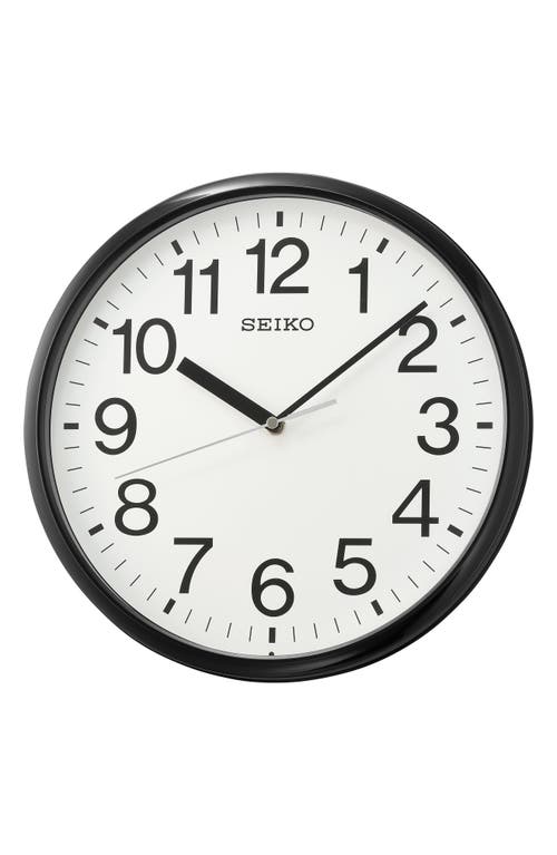 Seiko Office Wall Clock in Black at Nordstrom