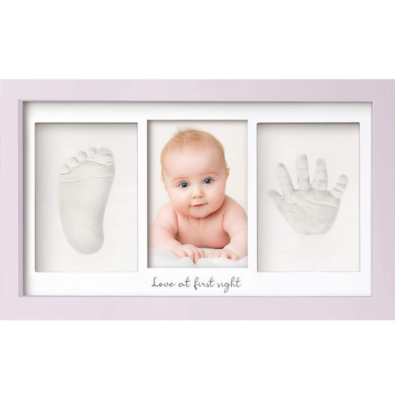 Shop Keababies Baby Handprint & Footprint Keepsake Duo Frame In Soft Lilac