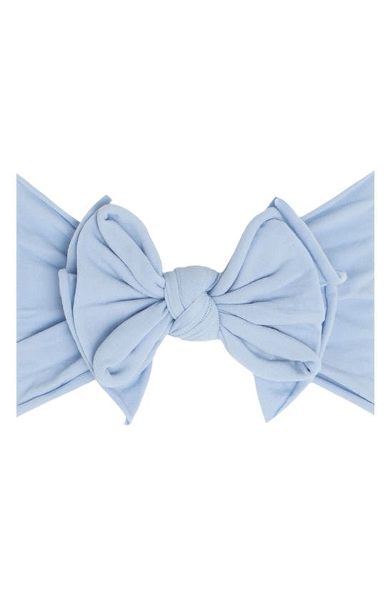 Shop Baby Bling Fab-bow-lous Headband In Dusty Blue
