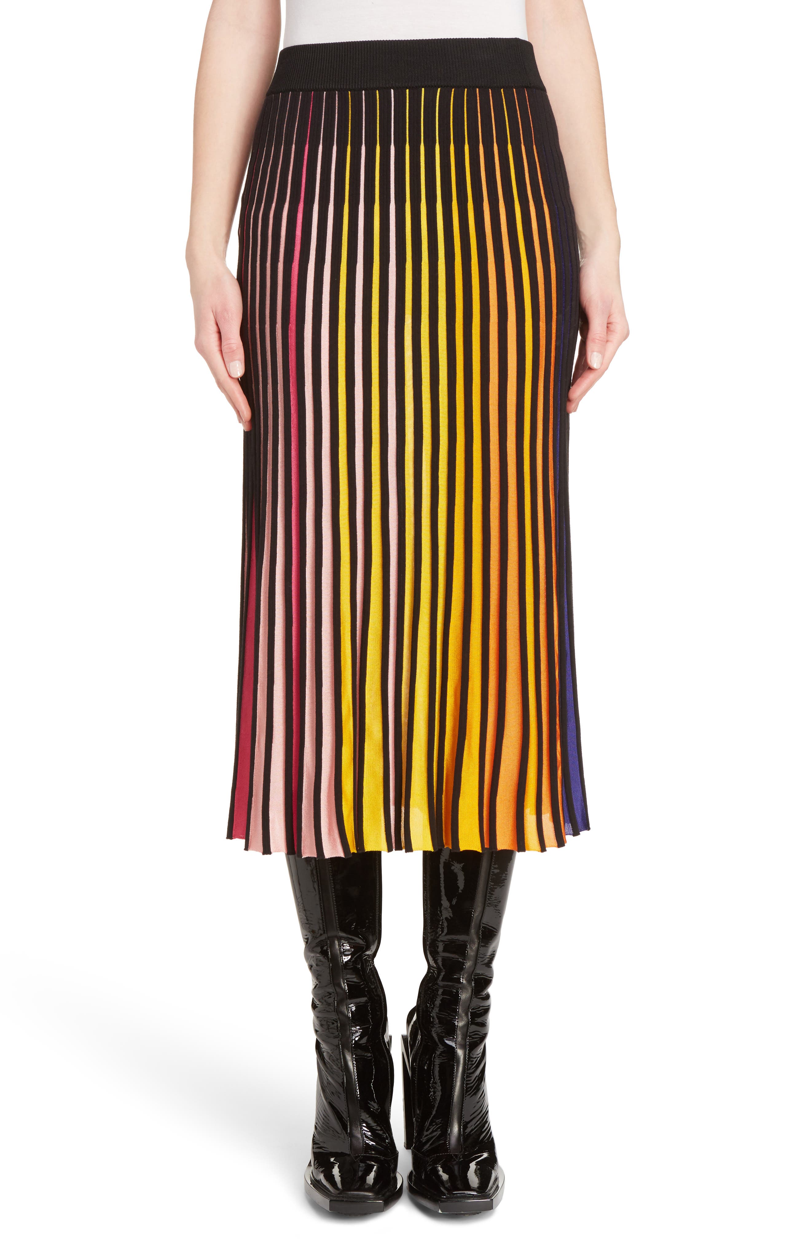 KENZO Rib Knit Flare Skirt Nordstrom