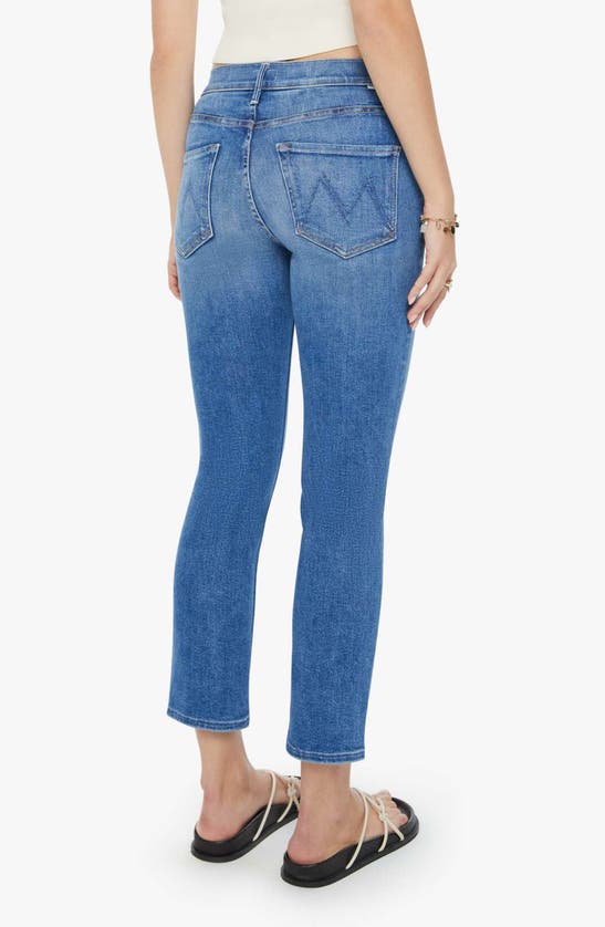 Mother The Dazzler Mid Rise Ankle Straight Leg Jeans In Different Strokes