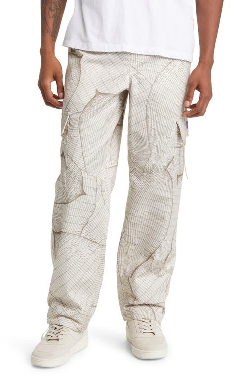 Pull-On Cargo Pants in Almond Print