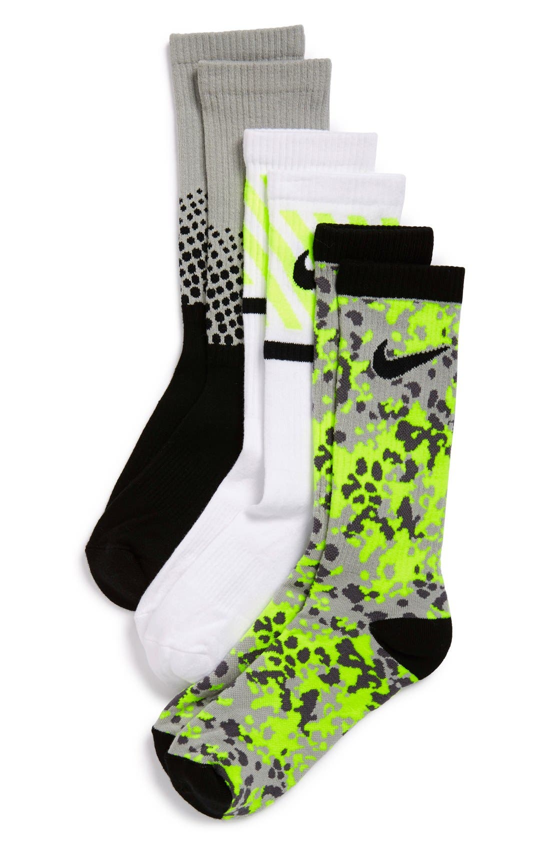 Nike 'Performance Cotton' Graphic Socks (3Pack) (Kids) Nordstrom