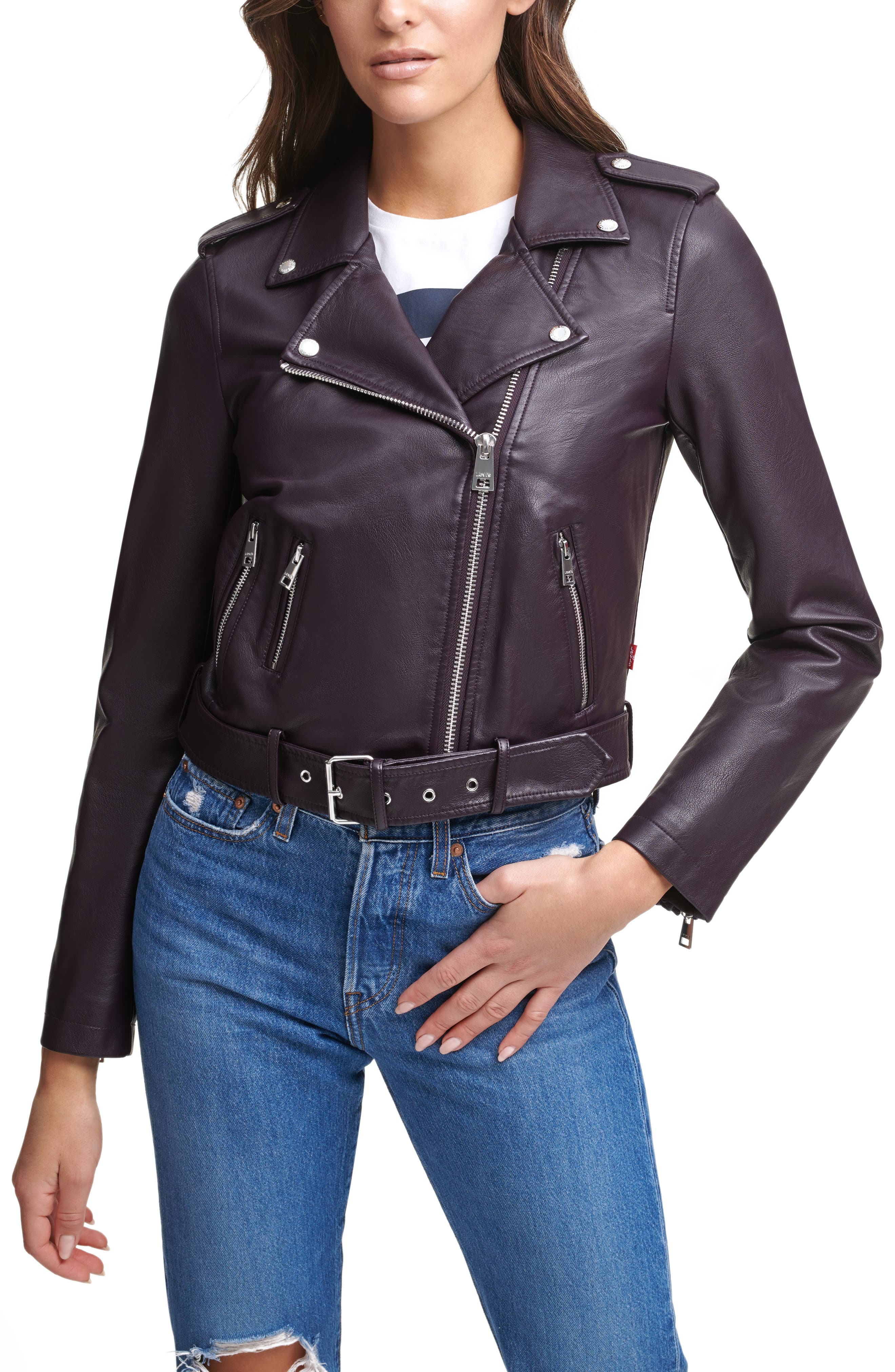 levis leather biker jacket