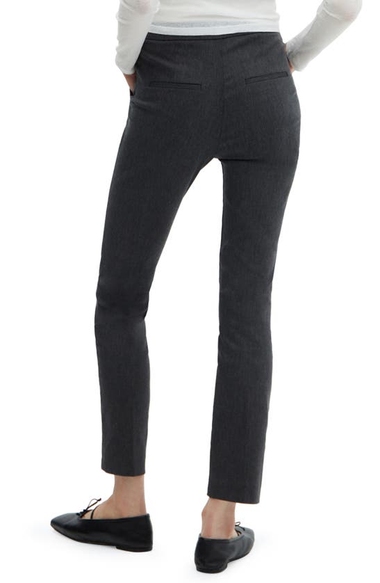 Shop Mango Crop Skinny Pants In Light Heather Grey