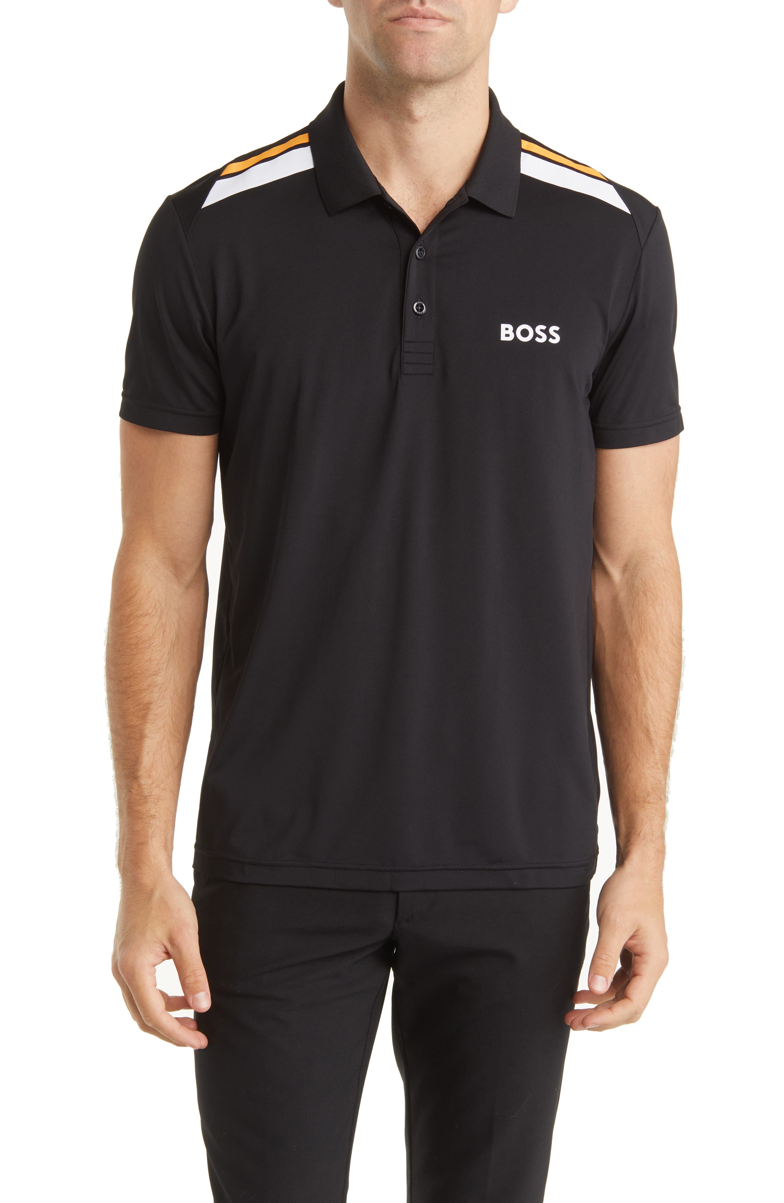 black hugo boss polo