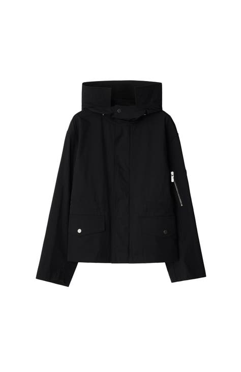 Black short parka womens hotsell