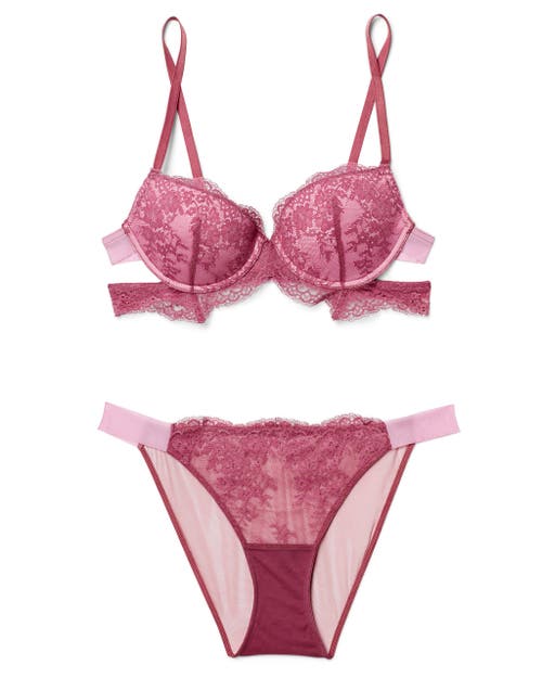 Adore Me Olisa Push Up Demi Bra In Dark Purple