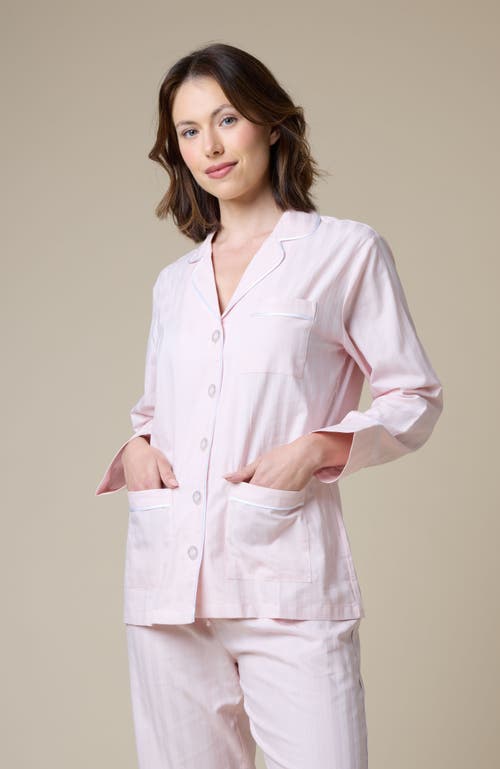 Kip. Kip Premium Cotton Pajama Set In Pink Peony