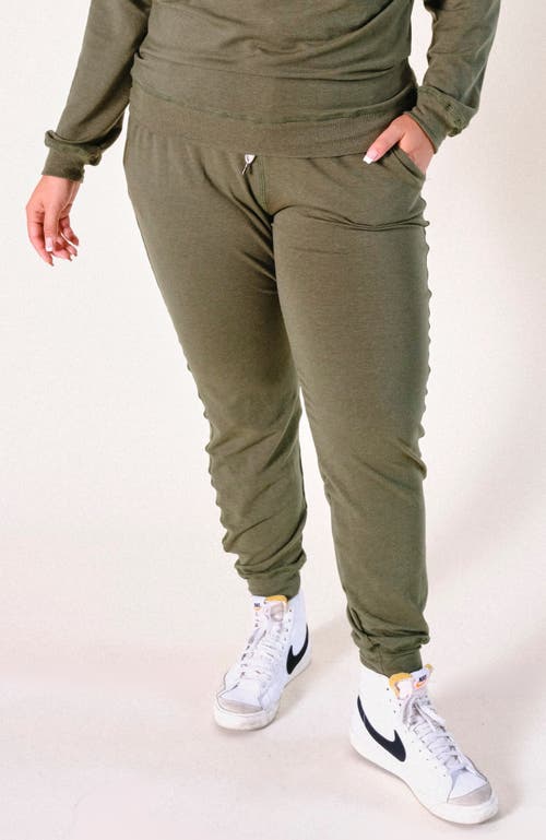 Poplinen Plus Agnes Organic Cotton + Tencel Jogger Pant In Moss