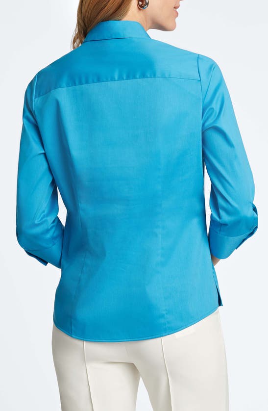Foxcroft Luna Button-up Shirt In True Blue