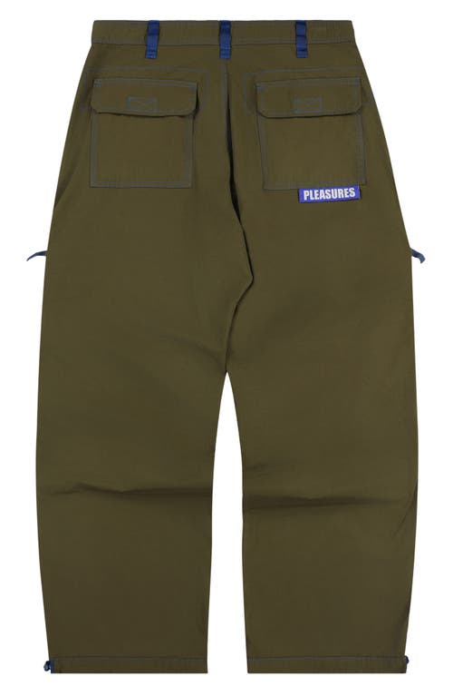 Shop Pleasures Public Parachute Utility Pants In Olive