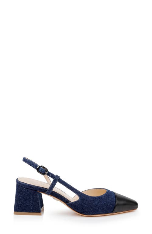 Shop Dee Ocleppo Naples Cap Toe Slingback Pump In Blue/black