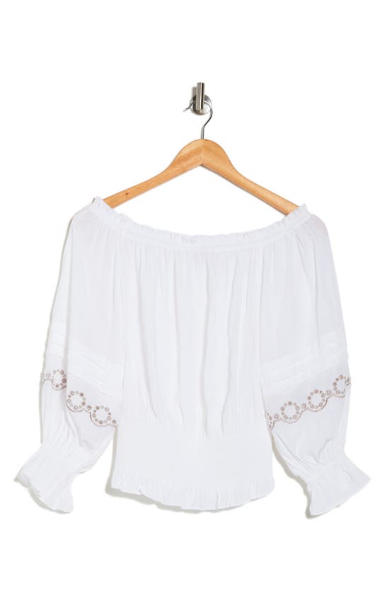 Ramy Brook Clara Off The Shoulder Blouse In Ivory