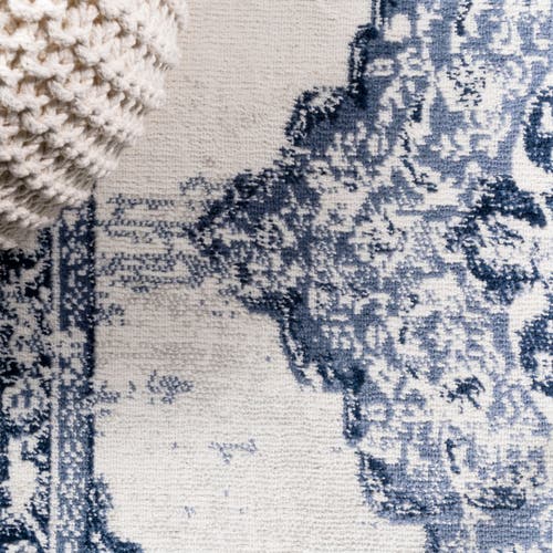 Jonathan Y Alhambra Ornate Medallion Modern Area Rug In Light Blue/ivory