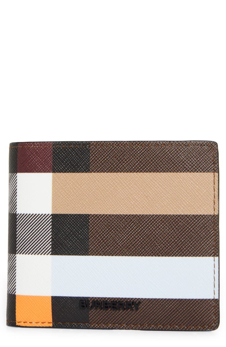 Burberry Colorblock Check Canvas Bifold Wallet | Nordstrom