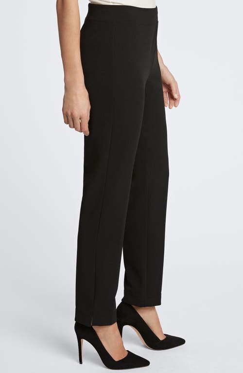 Foxcroft Louisa Crepe Knit Ankle Pants In Black