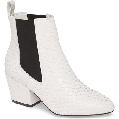 Matisse Morgan Snake Embossed Boot, White