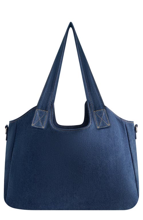 True Religion Brand Jeans Horseshoe Denim Satchel In Medium Blue