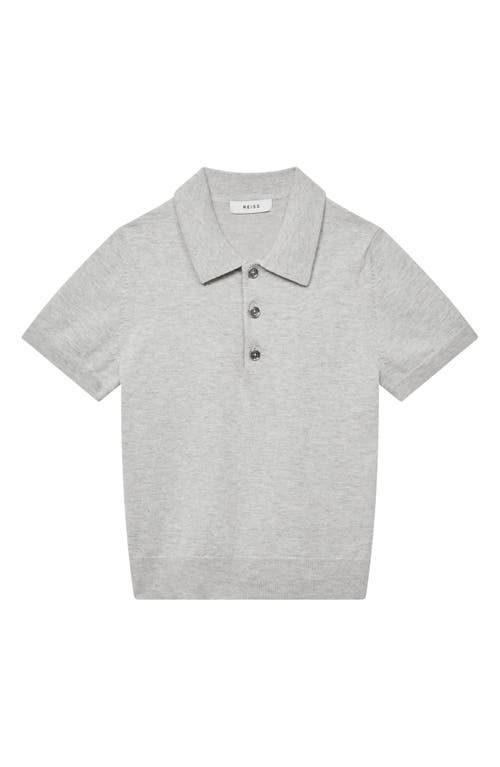 Reiss Kids' Wilton Jr. Polo in Grey Melange