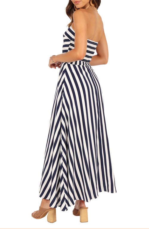 Petal And Pup Petal & Pup Elijah Stripe Tube Top & Maxi Skirt Set In White