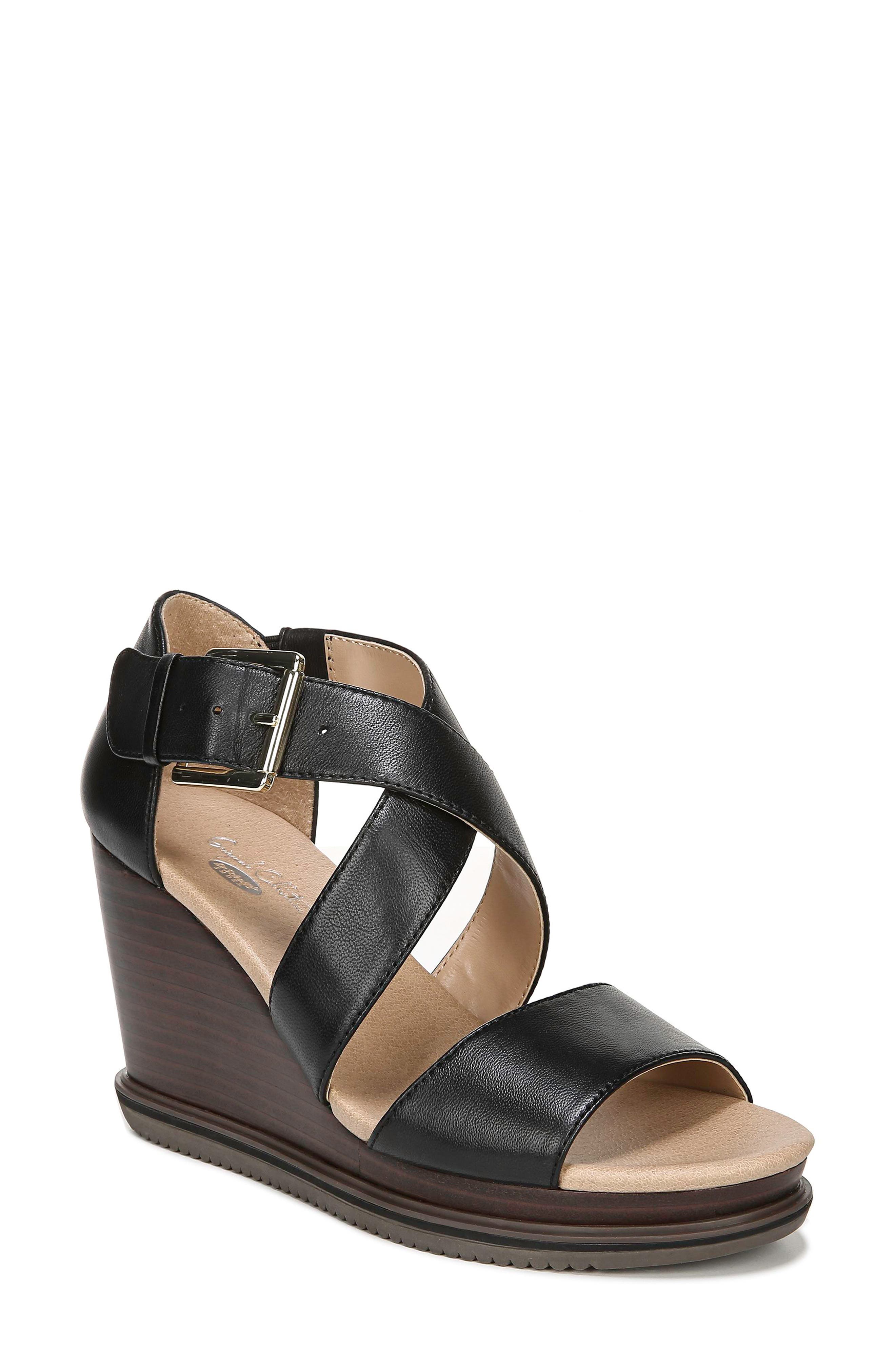 UPC 742976000119 product image for Women's Dr. Scholl's Sweet Escape Wedge Sandal, Size 9.5 M - Black | upcitemdb.com