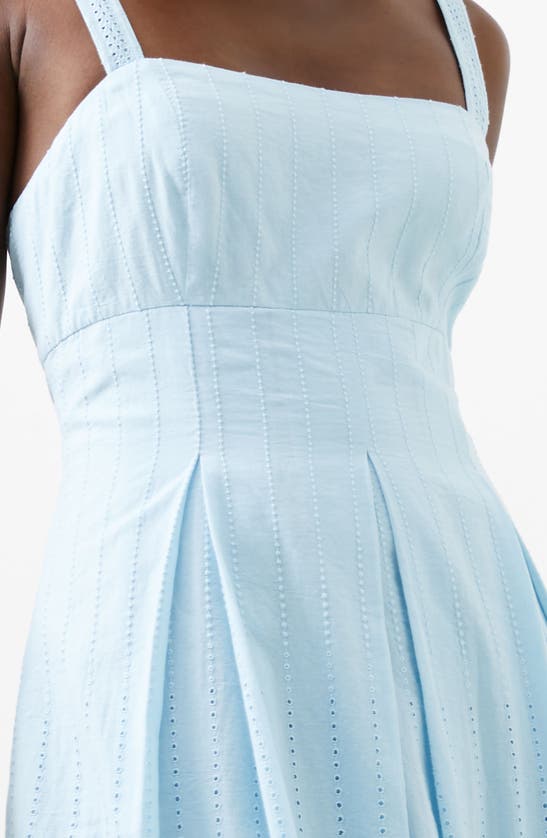 Shop French Connection Abana Biton Broderie Midi Sundress In Cashmere Blue