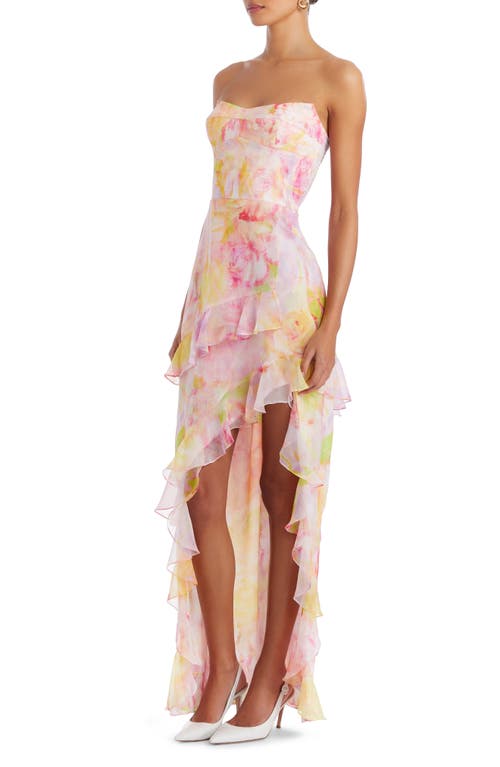 AMANDA UPRICHARD AMANDA UPRICHARD MAGNOLIA FLORAL STRAPLESS GOWN 