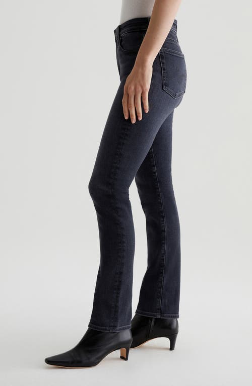 Shop Ag Mari Mid Rise Slim Straight Leg Jeans In 8 Years Black Salt