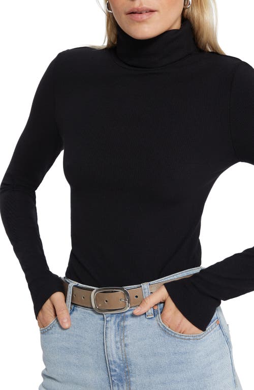 Sanctuary Essential Turtleneck Top In Black