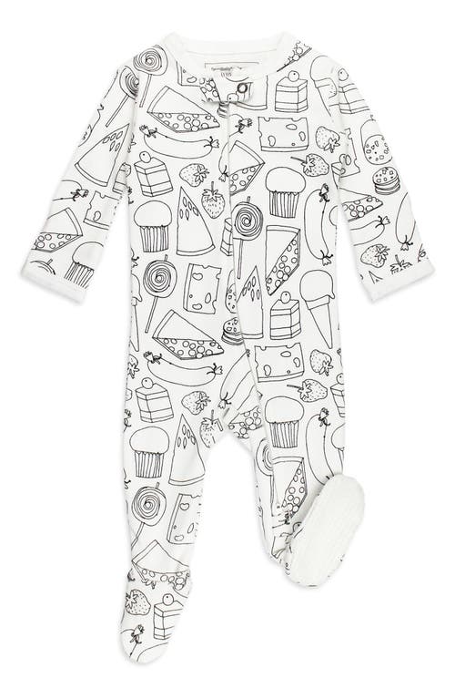 L'Ovedbaby x 'The Very Hungry Caterpillar' Fitted One-Piece Organic Cotton Footie Pajamas Snacks at Nordstrom,