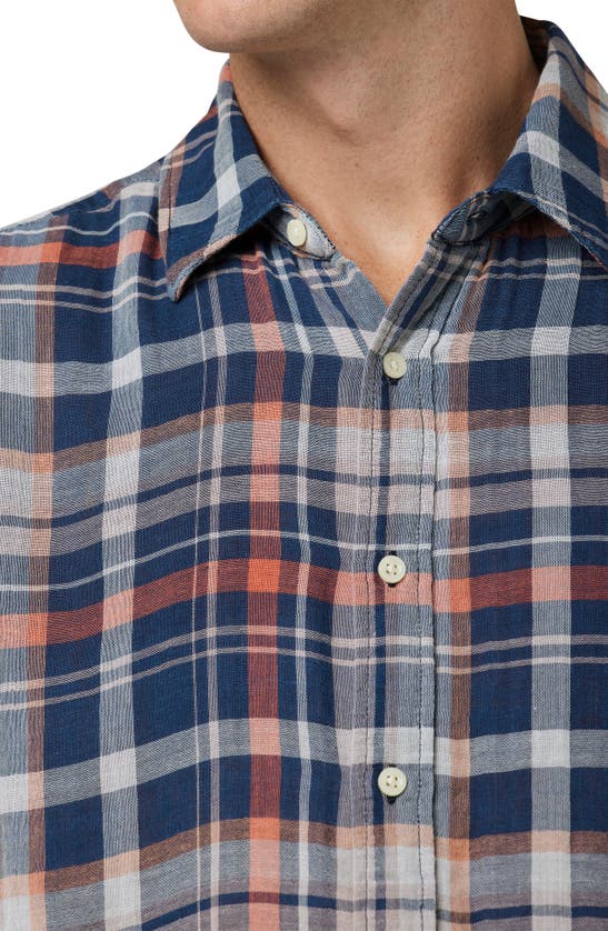 Shop Joe's Oliver Plaid Cotton Button-up Shirt In Midnight Navy Plaid